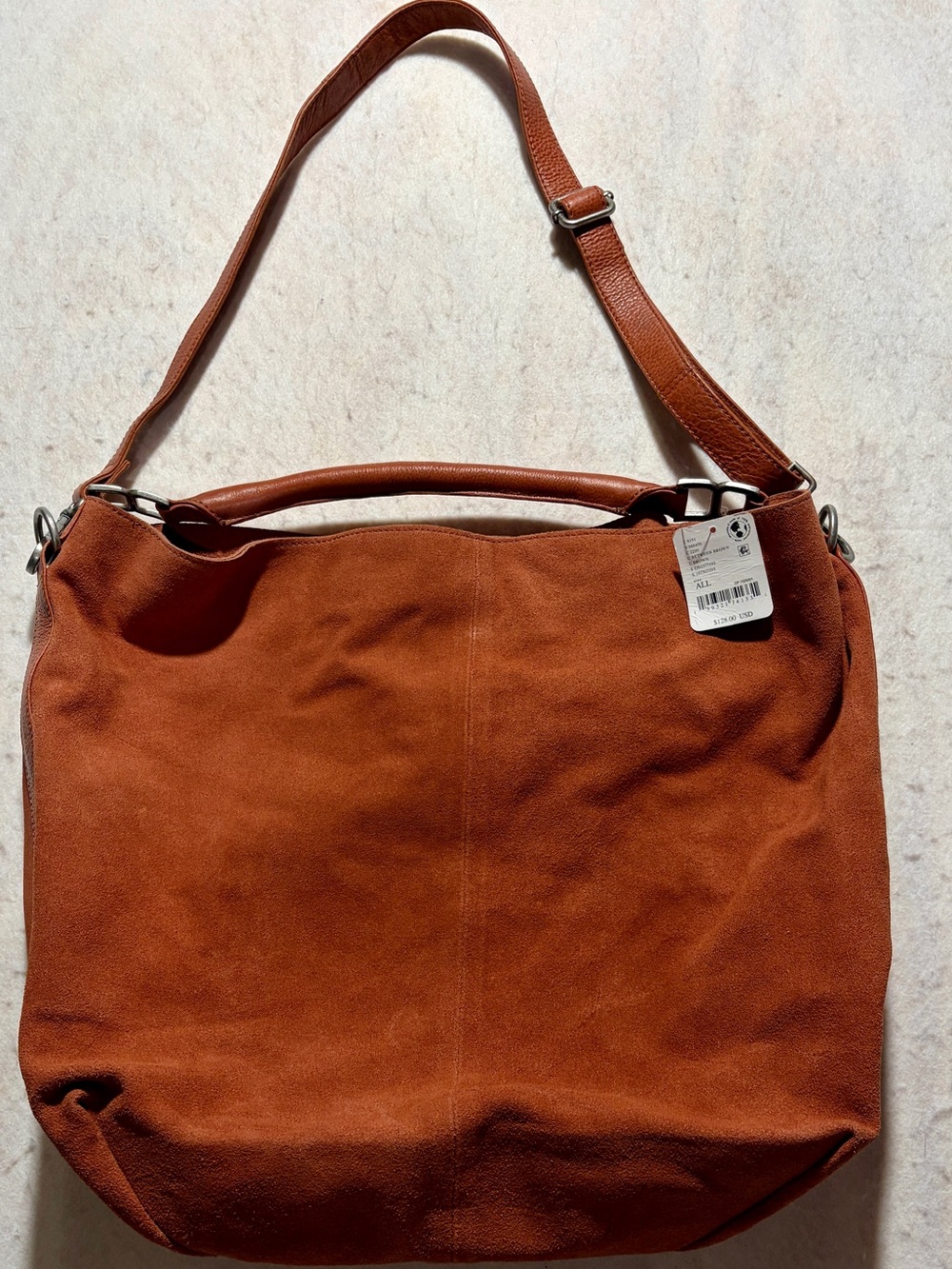 Free People Rust Suede Shoulder 💼 Bag 💼 via